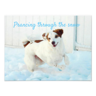 雪の写真の拡大を突き抜ける フォトプリント           