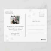 雪の写真 ホリデー ポストカード (裏面)