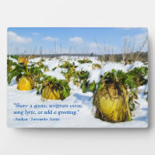 雪の冬のカボチャパーソナライズされた- フォトプラーク (正面)