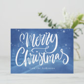 雪の冬のクリスマスの非写真 シーズンカード (スタンド正面)