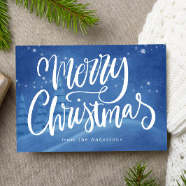 雪の冬のクリスマスの非写真 シーズンカード