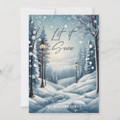 雪の冬のクリスマスホリデーカード シーズンカード (正面)