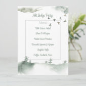 雪の冬のシーンメニューカード メニュー (スタンド正面)