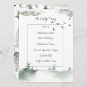 雪の冬のシーンメニューカード メニュー (正面/裏面)