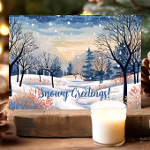 雪の冬のシーン シーズンカード