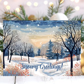 雪の冬のシーン シーズンカード