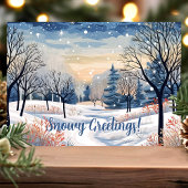 雪の冬のシーン シーズンカード