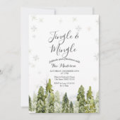 雪の冬のジングル＆ミンゲルの冬の招待状 招待状 (正面)