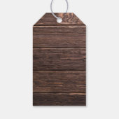 雪の冬のパスと松の木誕生日 ギフトタグ (裏面)