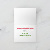 雪の冬のフィールドの雑草の昆布デザイン カード (内部)