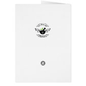 雪の冬のホリデークリスマスグリーティングカード (裏面)