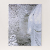 雪の冬の不思議の国 ジグソーパズル (縦)