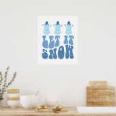 雪の冬の休日にする ポスター (キッチン)