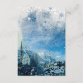 雪の冬の休日の結婚詳細情報 エンクロージャーカード (裏面)