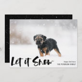 雪の冬の写真 シーズンカード (正面/裏面)