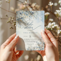 雪の冬の埃っぽい青い赤ちゃんシャワー