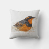 雪の冬の日に多様なスリッシュなソングバード クッション (裏面)