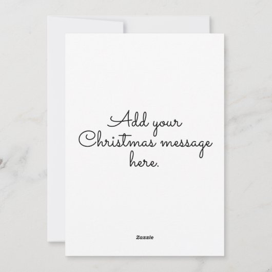 雪の冬の日の猫のクリスマス シーズンカード (裏面)