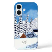 雪の冬の明るいアップルiPhoneケース