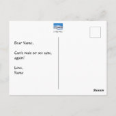 雪の冬の明るいポストカード ポストカード (裏面)