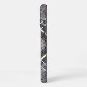 雪の冬の木々と幾何学模様 iPhoneケース (左側面)