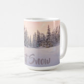 雪の冬の木のシーンコーヒーマグ コーヒーマグカップ (正面右)