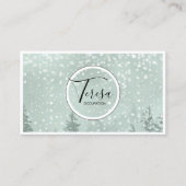 雪の冬の木の緑ID562 名刺 (正面)