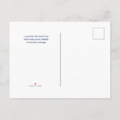 雪の冬の木クリスマスパーティー インビテーションポストカード (裏面)