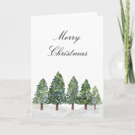 雪の冬の木 – メリークリスマス シーズンカード
