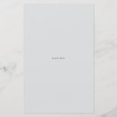 雪の冬の森ベビーシャワー招待状 (裏面)