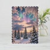 雪の冬の森、氷の結晶、オーロラ (スタンド正面)