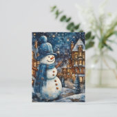 雪の冬の町 ワンダーランド シーズンポストカード (スタンド正面)