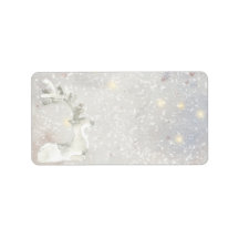 雪の冬の白いタグの郵送およびタグ付けラベル