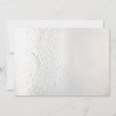 雪の冬の銀のスノーフレークの木ベビーシャワー 招待状 (裏面)