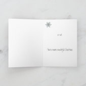 雪の冬の雪片おもしろいクリスマスオッター シーズンカード (内部)