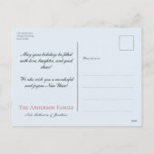 雪の冬の風景ホリディグリーティングハガキ シーズンポストカード (裏面)