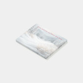 雪の冬の風景ホリデーポストカード ポストイット (アングル)