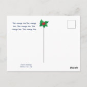 雪の冬の風景ホリデーポストカード ポストカード (裏面)