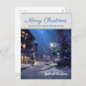 雪の冬の風景メリークリスマスポストカード シーズンポストカード (正面/裏面)