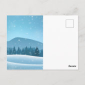 雪の冬の風景 ポストカード (裏面)
