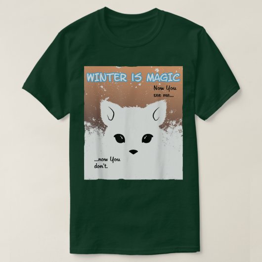 雪の冬の魔法 Tシャツ (デザイン正面)