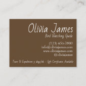 雪の冬を見るアカタカ 名刺 (裏面)