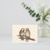 雪の冬を見るアカタカ 名刺 (スタンド正面)