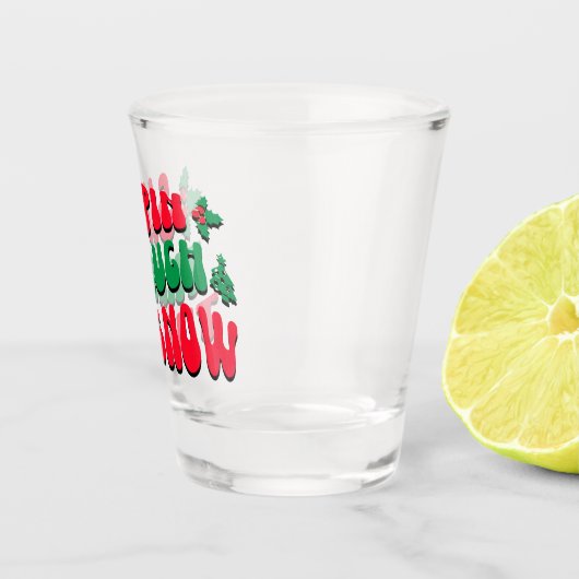 雪の冬を通してクリスマスのサイピンおもしろいス ショットグラス (右)