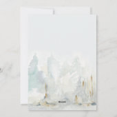 雪の冬クリスマスツリー シーズンカード (裏面)