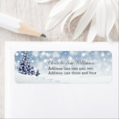 雪の冬ワンダーランドカスタムクリスマス ラベル (インサイチュ)