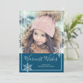 雪の冬ワンダーランドホリデーフォト シーズンカード (スタンド正面)