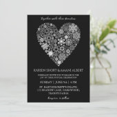 雪の冬ワンダーランド結婚式招待状 招待状 (スタンド正面)