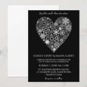 雪の冬ワンダーランド結婚式招待状 招待状 (正面/裏面)