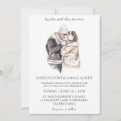 雪の冬ワンダーランド結婚式招待状 招待状 (正面)